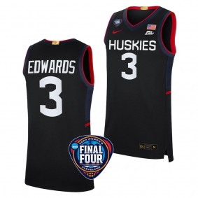 UConn Huskies Aaliyah Edwards Black #3 2024 NCAA March Madness Final Four Jersey Womens Basketball Unisex