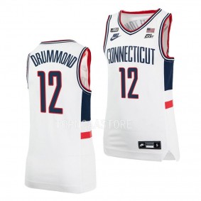 UConn Huskies Andre Drummond White Jersey Alumni Basketball