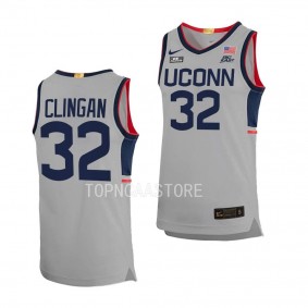 Donovan Clingan UConn Huskies Alternate Basketball Limited Jersey - Gray
