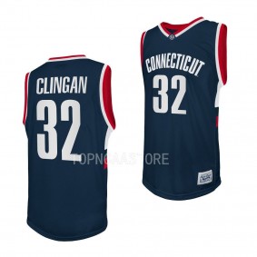 UConn Huskies Donovan Clingan Retro Basketball 2022-23 Jersey Navy