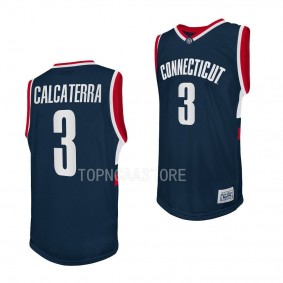 UConn Huskies Joey Calcaterra Retro Basketball 2022-23 Jersey Navy