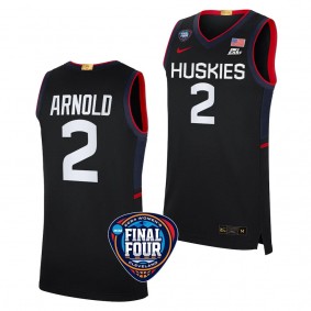 UConn Huskies KK Arnold Black #2 2024 NCAA March Madness Final Four Jersey Womens Basketball Unisex