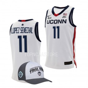 UConn Huskies Lou Lopez Senechal Women's Basketball Final Four Hat Jersey White