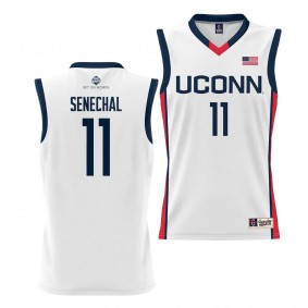 UConn Huskies Lou Lopez-Senechal White #11 Women's Basketball Jersey Alumni Unisex