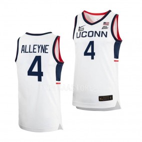 UConn Huskies Nahiem Alleyne Home Basketball 2022-23 Replica Jersey White