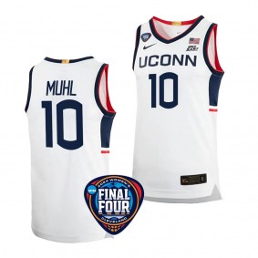 UConn Huskies Nika Muhl White #10 2024 NCAA March Madness Final Four Jersey Womens Basketball Unisex