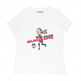 UConn Huskies Paige Bueckers Womens Basketball Caricature T-Shirt - White