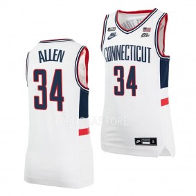 UConn Huskies Ray Allen White Jersey Alumni Basketball