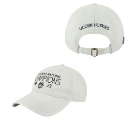 UConn Huskies Legacy Athletic 2023 NCAA Men's Basketball National Champions Twill EZA Adjustable Hat White